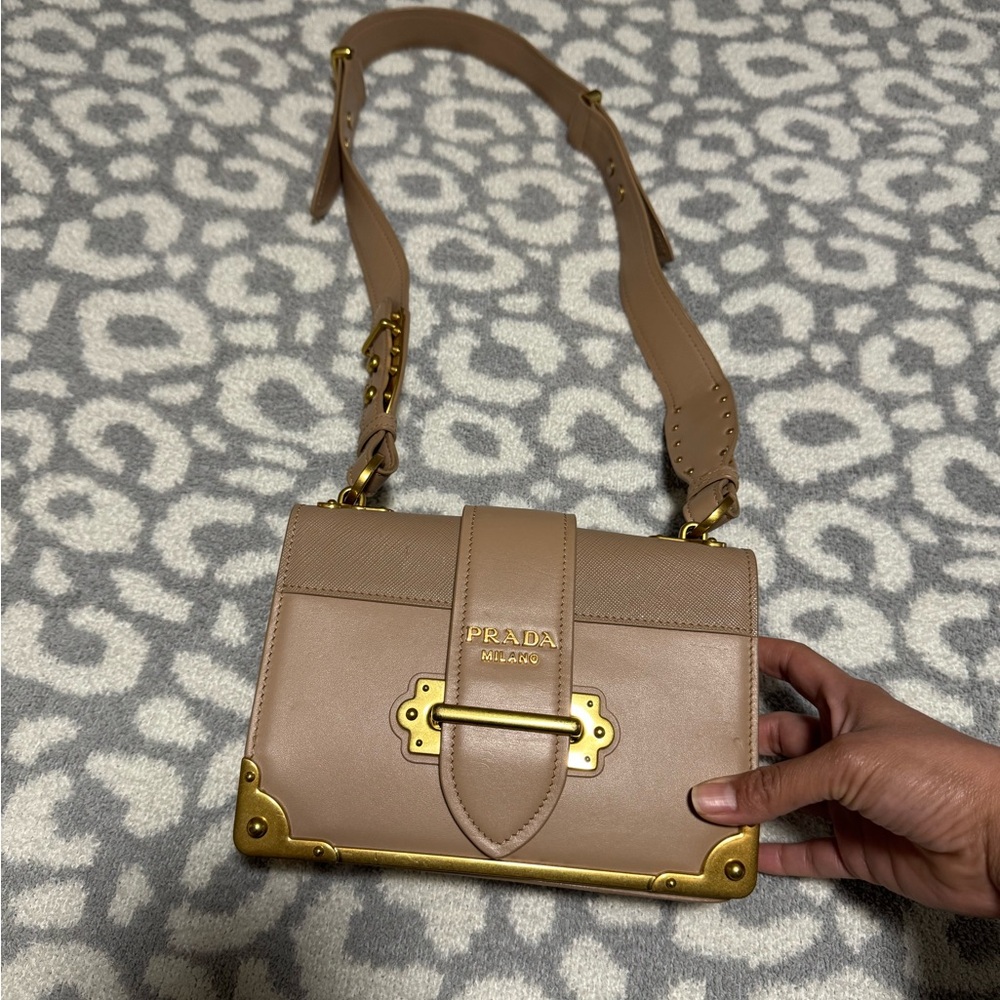 Prada City Calf Saffiano Cahier Bag